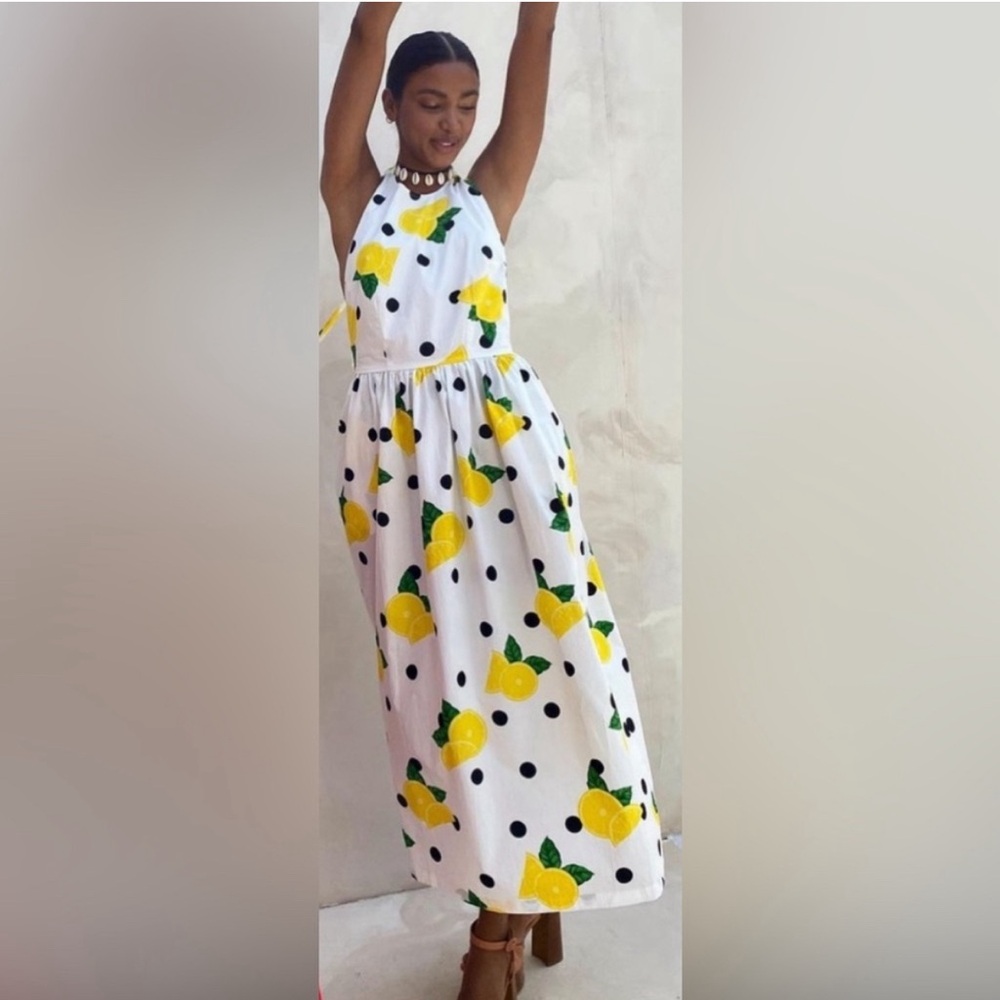Never Fully Dressed White Lemon Kenickie Halter Dress